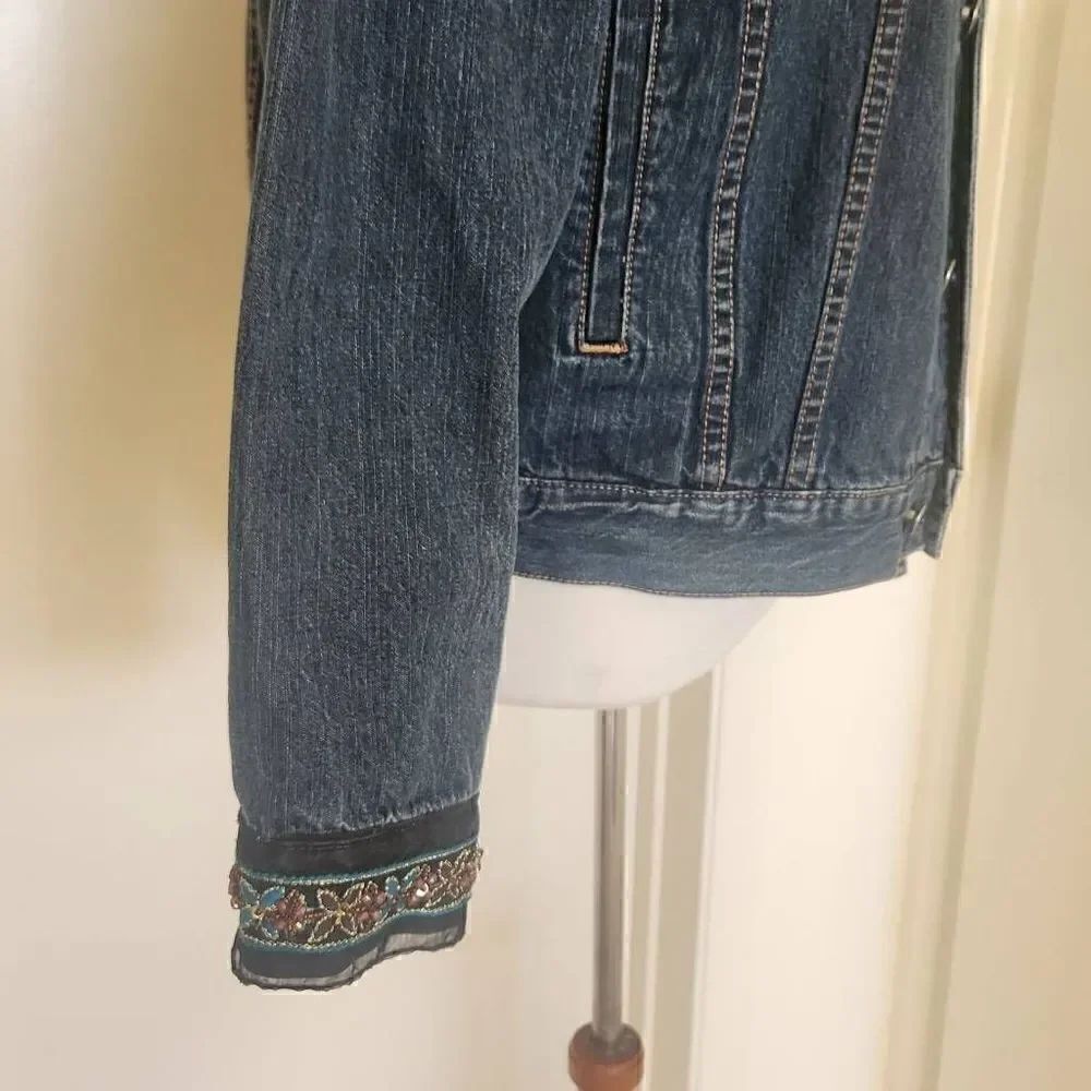 High Sierra Custom Upcycled Denim Jacket, - Picture 7 of 11